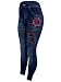 CLOYA Women's Denim Print Fake Jeans Seamless Full Length Leggings (Small/Medium, Rose)