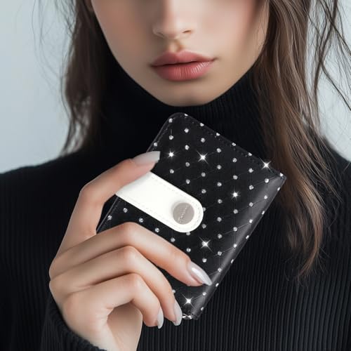 Belsmi Women Compact Small Mini Leather Wallet For Girls With Strap Lady Purse Zipper Bifold Wallets (Blue)3