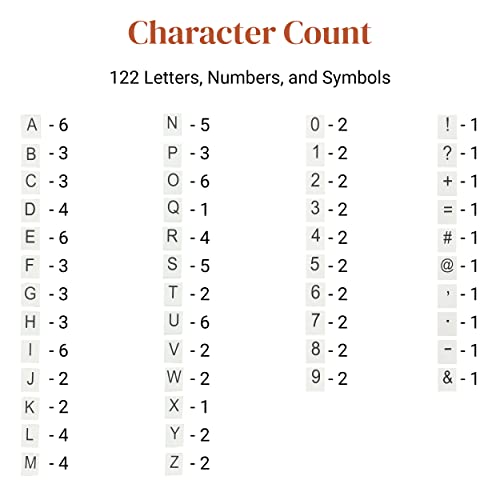 Stiles Tile Letter Board Set, Wooden Message Board With 122 Letters And Numbers For Celebrations, Baby Announcements, Or Milestones, 23.6 By 17.7 Inches, White #TOP2