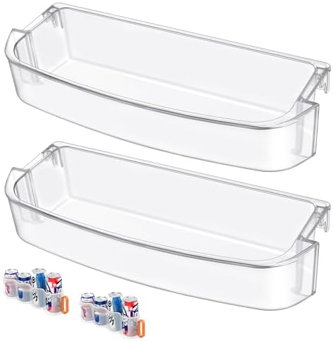 [2 PACK] UPGRADED WPW10451873 Refrigerator Door Bin Replacement Compatible With Whirlpool Kenmore Refrigerator Door Shelf W10451873, WRS571CIDM01, WRS571CIHZ04, WRS571CIHZ01, WRS571CIDM02 Bottom shelf