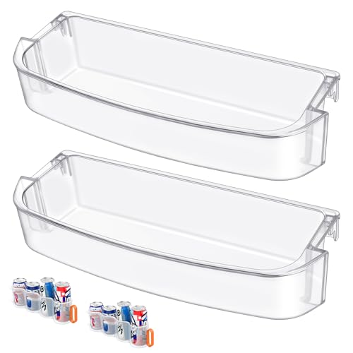 [2 PACK] UPGRADED WPW10451873 Refrigerator Door Bin Replacement Compatible With Whirlpool Kenmore Refrigerator Door Shelf W10451873, WRS571CIDM01, WRS571CIHZ04, WRS571CIHZ01, WRS571CIDM02 Bottom shelf