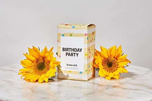 Homesick Premium Scented Candle, Birthday Party - Scents Of Butter, Cream, Vanilla, 13.75 Oz, 60-80 Hour Burn, Natural Soy Blend Candle Home Decor, Relaxing Birthday Candle #TOP6