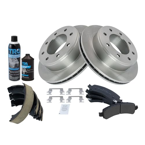 Image of TRQ Rear Brake Pad & Rotor Kit Compatible with 2003-2008 Chevrolet 2003-2008 GMC
