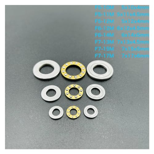 Butée à billes miniature F7-17M roulement poussée axiale x5pcs - 3