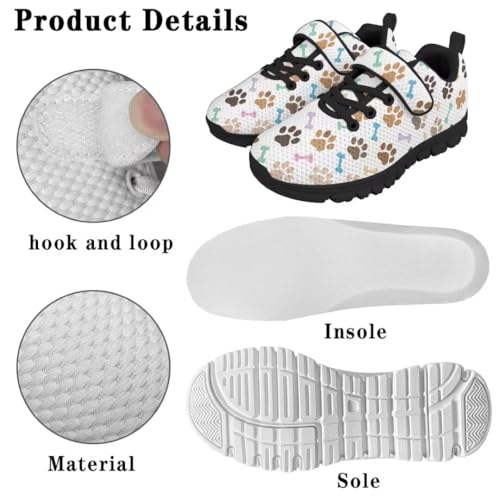 Girls Boys Sports Sneakers Hook & Loop Closure with One Strap Unisex Kids Anti Slip Lightweight Shoes4