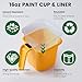 Voomey 15Pc Paint Bucket Holds 16 oz. of Paint or Stain, Paint Cup, Paint Pail Liner, Trim Painting Tool, for Finishing Work and Repairs
