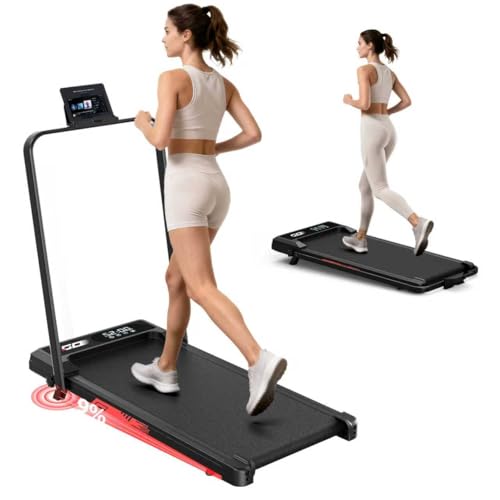 Tapis Roulant Elettrico Pieghevole 4 in 1 con Inclinazione 9%, Walking Pad...
