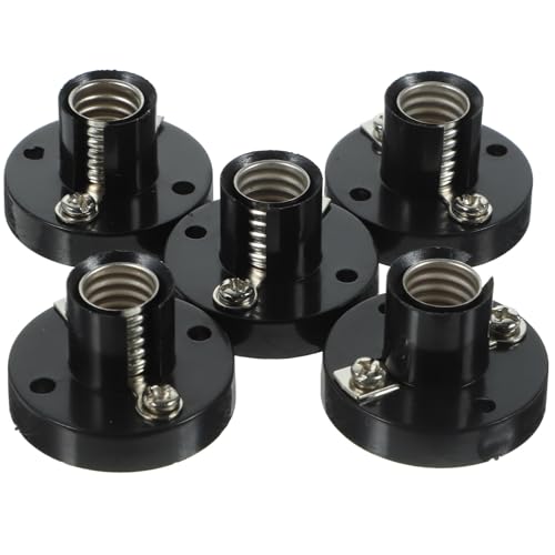 SEWOART Portalámparas de Rosca E10 de Baquelita y Aleación Pequeño Casquillo de Tornillo para Bombillas 5 Unidades para Proyectos Eléctricos y Uso Doméstico