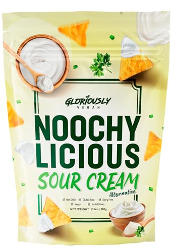 Gloriously Vegan NoochyLicious Sour Cream Powder Smooth Tangy Dairy-Free & Plant-Based Seasoning Lactose-Free Gluten-Free Non-GMO Sour Cream Alternative for Cooking & Snacking