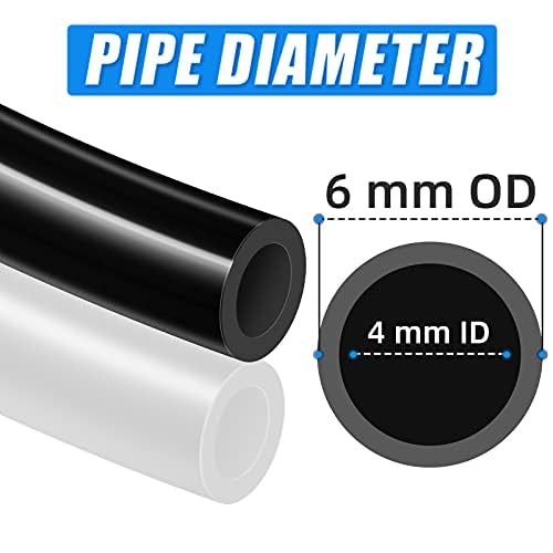 ERGAOBOY 6MM OD Black 10 Metres Nylon Pneumatic Air Hose Pipe Tube Kit for Fluid Transfer Brake System - Image 3