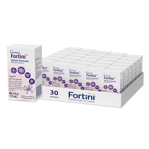 Image of Nutricia Fortini Infant Formula - Milk-Based Baby Formula for Energy & Growth Support - Ready-to-Feed & Nutrient-Dense Baby Formula with Iron for Energy - 4 fl oz carton (30 Pack)