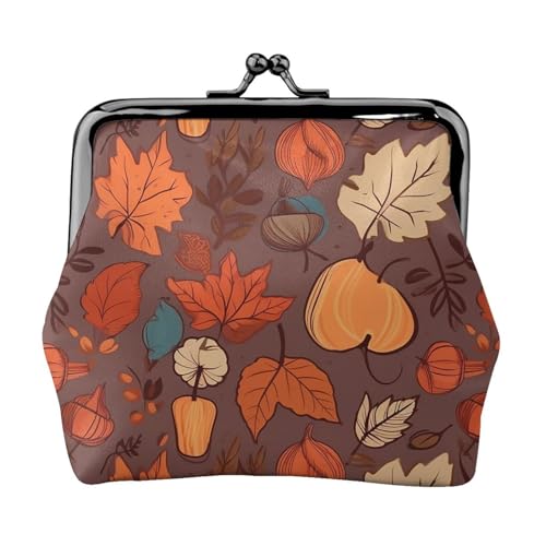 Porte-monnaie d'automne rétro avec portefeuille tendance en similicuir chic