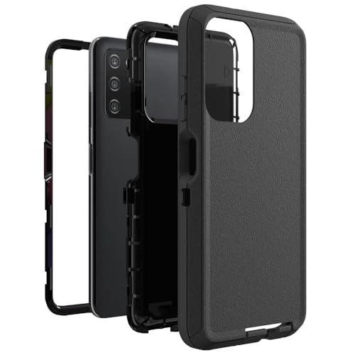 Image of Case for Galaxy A03S, Heavy-Duty Tough Rugged Shockproof Drop Protective Cover Cases for Samsung Galaxy A03S, Black