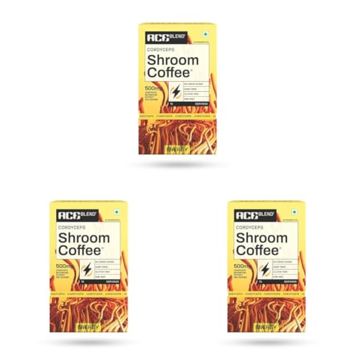 Image of Ace Blend Cordyceps Shroom Coffee (15 Serves) | 500mg Cordyceps Mushroom Extract | KSM 66 Ashwagandha | L-Theanine & MCT Powder | Immunity | Boosts Energy | Instant Coffee | Medium Roast Blend