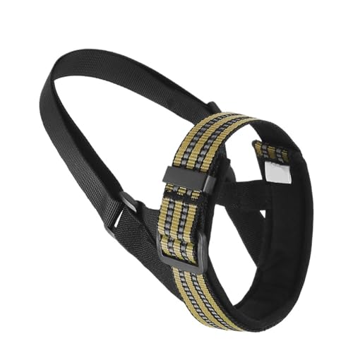 中型から大型犬用反射口輪、半密閉型ペット用口輪、引き裂き、吠え、誤飲を防ぐ、犬用アクセサリー(Khaki,S)