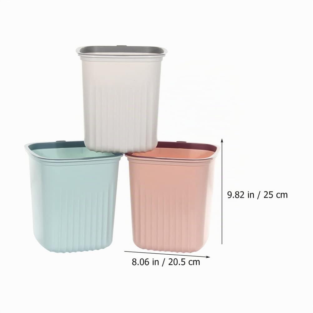 Zerodeko 3 Pezzi Di Plastica Quadrata Pattumiera Bidone Della Spazzatura Bidone Rifiuti Cestino Della Spazzatura Secchio Della Spazzatura Cestino Rifiuti Alimentari Contenitore Per