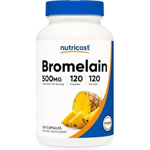 Nutricost Bromelain 500mg, 120 Vegetarian Capsules Cover