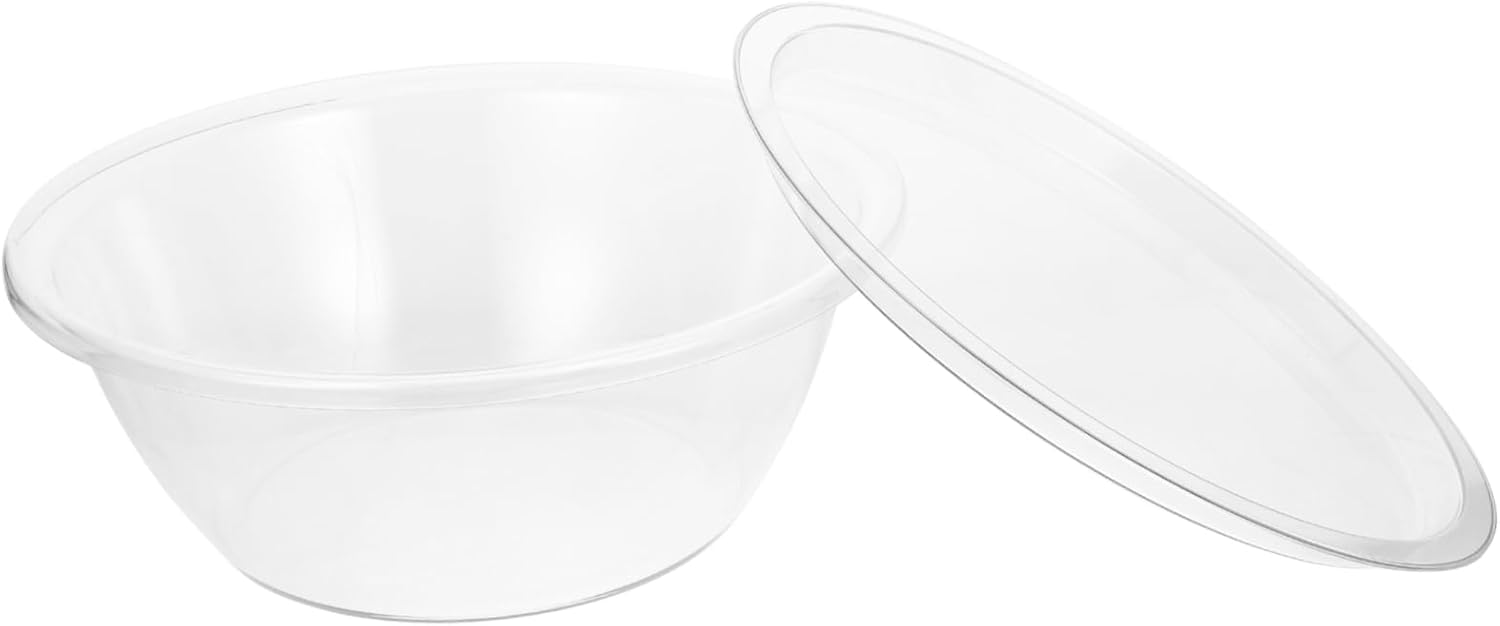 GLEAVI Deep Plastic Mixing Bowl Lid Nonstick Kneading Basin Portable Wash Tub for Cooking Baking and Food Prep Large for Fruits and Vegetables