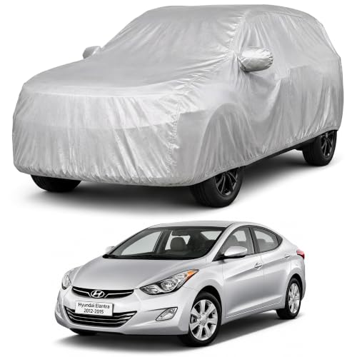 Image of Autofact Car Body Cover Compatible with Elantra | Custom Fit Car Cover | 100% Water-Resistant| Triple-Stitched Lightweight Fabric | Dustproof | Indoor & Outdoor Use | Elastic Bottom