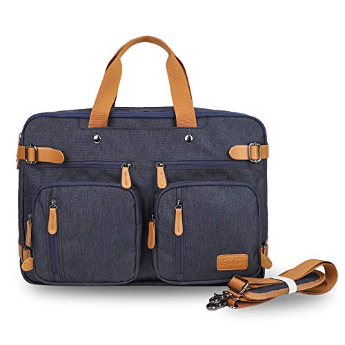 EverVanz Bolso Convertible, Mochila para Ordenador portátil, Bolso de Mano, Bolso Bandolera, Maletín de Negocios de Poliéster para de 15 a 17 Pulgadas, Mochila de Viaje Resistente al Agua