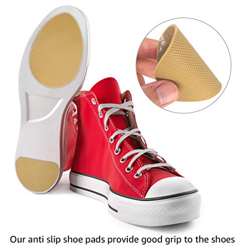 Image of 8Pcs Silicone Anti-Slip Shoe Pads: Discreet Quiet Sole Grips | Muffle Loud Heels: Self-adhesive, cut-to-fit quiet grips for dry indoor use. Budget-friendly fix for office & weddings