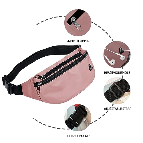 Image of Fanny Packs for Men and Women, Water-Repellent Sports Waist Pack Bag for Travel Hiking Running Hands-free