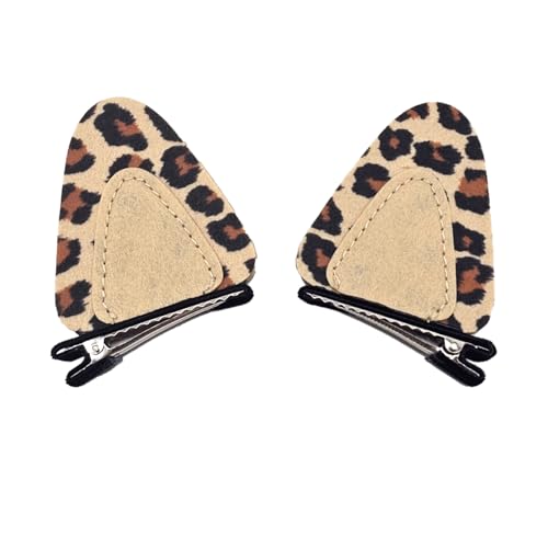 Cheetah Ears Hair Clips Leopard Hair Accessories Animal Costume Dress up Cosplay Outfit Halloween Party Role Play
