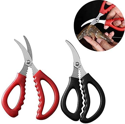 Kitchen Scissors Kitchen Shears Shrimp Lobster Deveiners Crab Peeling Tool Vegetable Cutter Kitchen(Stainless Steel)