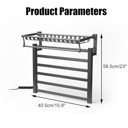 Toallero térmico de pared con control digital y repisa superior 7