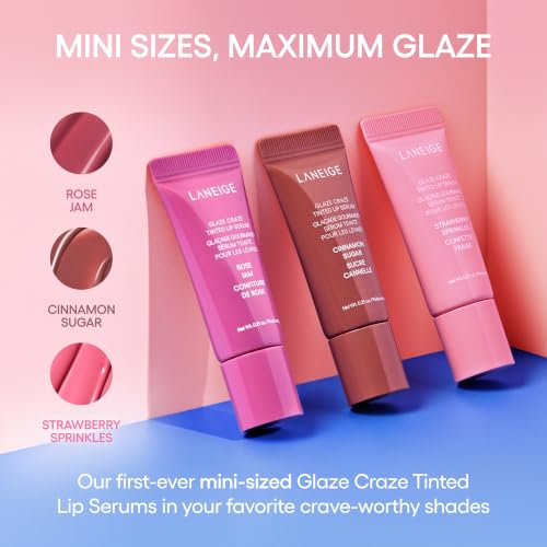 Image of LANEIGE Glaze Craze Tinted Lip Serum: Hydrating Lip Serum for Glossy, Nourished Lips with Plumping Polypeptides