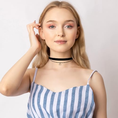 HMCEY 6 Stück Choker Kette Damen,Gothic Choker Schwarz,Halsband Chokers Set,Kropfband Schmuck Verstellbare,Gothic Schmuck Klassische,Halskette,Spitze Kette,Punk Ketten,Halloween Kettes für Dancing