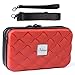 Produktbild Reise-Make-up und kosmetische wasserdichte Tasche, tragbarer Kosmetikpinsel-Organizer-Koffer, Multifunktions-Hartschalenkoffer für Damen mit Reißverschluss und Innentaschen (Red)