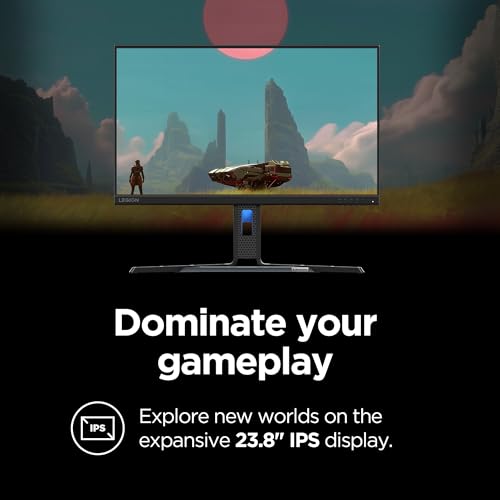 Image of Lenovo Legion R24e - Gaming Monitor - 23.8 inch Flat FHD - 180 Hz - 1ms Response - AMD FreeSync - HDRDecode, HDMI 2.1, DP 1.4, Audio - Lift /Tilt /Pivot /Swivel Stand - Raven Black