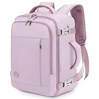 VANKEV Easyjet Cabin Bag 45x36x20 Travel Bag Hand Luggage Backpack Underseat Carry-ons Laptop Backpack Flight Ruscksack Cabin Size Fit 15.6 Inch Laptop Light Purple