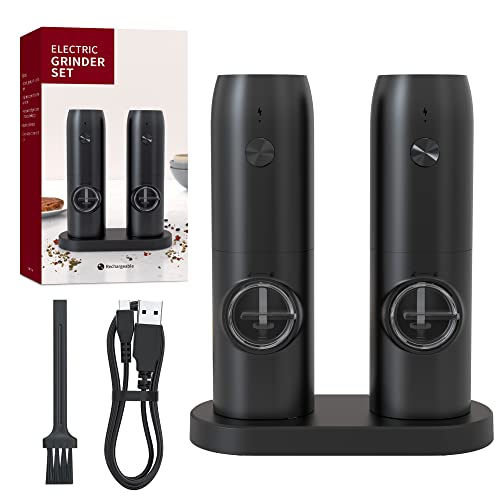 Electric Salt and Pepper Grinder Set