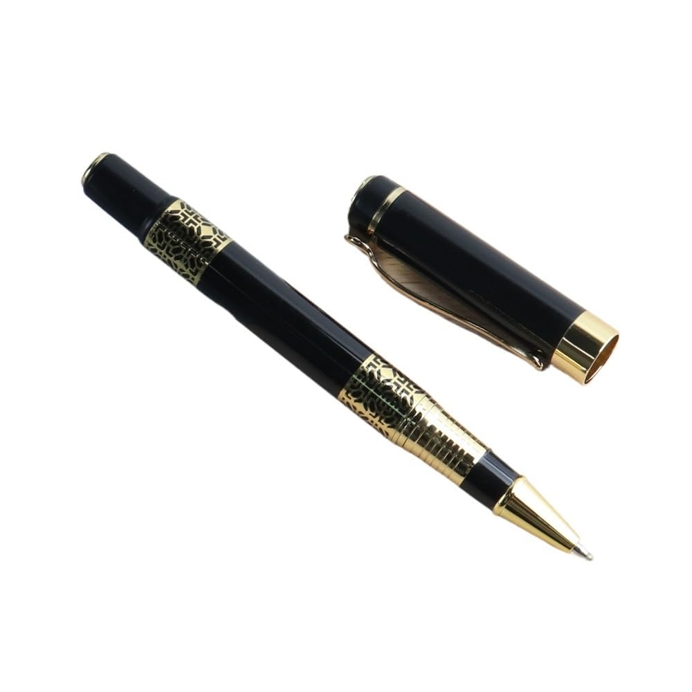 PURYN Gelschreiber, Metallroller, chinesischer klassischer Stil, Kalligraphie, Schreiben, Unterschrift, Geschenk, Stift, Studenten, Schreibwaren, Büro (1 schwarzer Stift, schwarz)