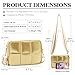 NAARIIAN Crossbody Bags for Women Small Puffy Quilted Purses Shoulder Handbags Adjustable strap Cute Gifts Everyday Travel Bag(Gold)