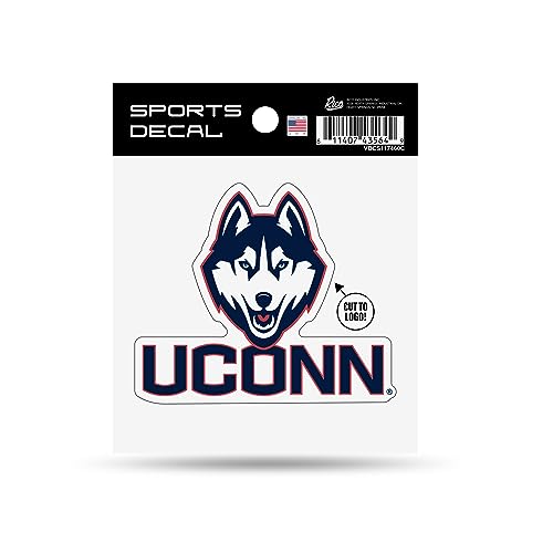 Rico Industries NCAA Connecticut Huskies - UCONN Primary Logo 4" x 4" Sports Decal