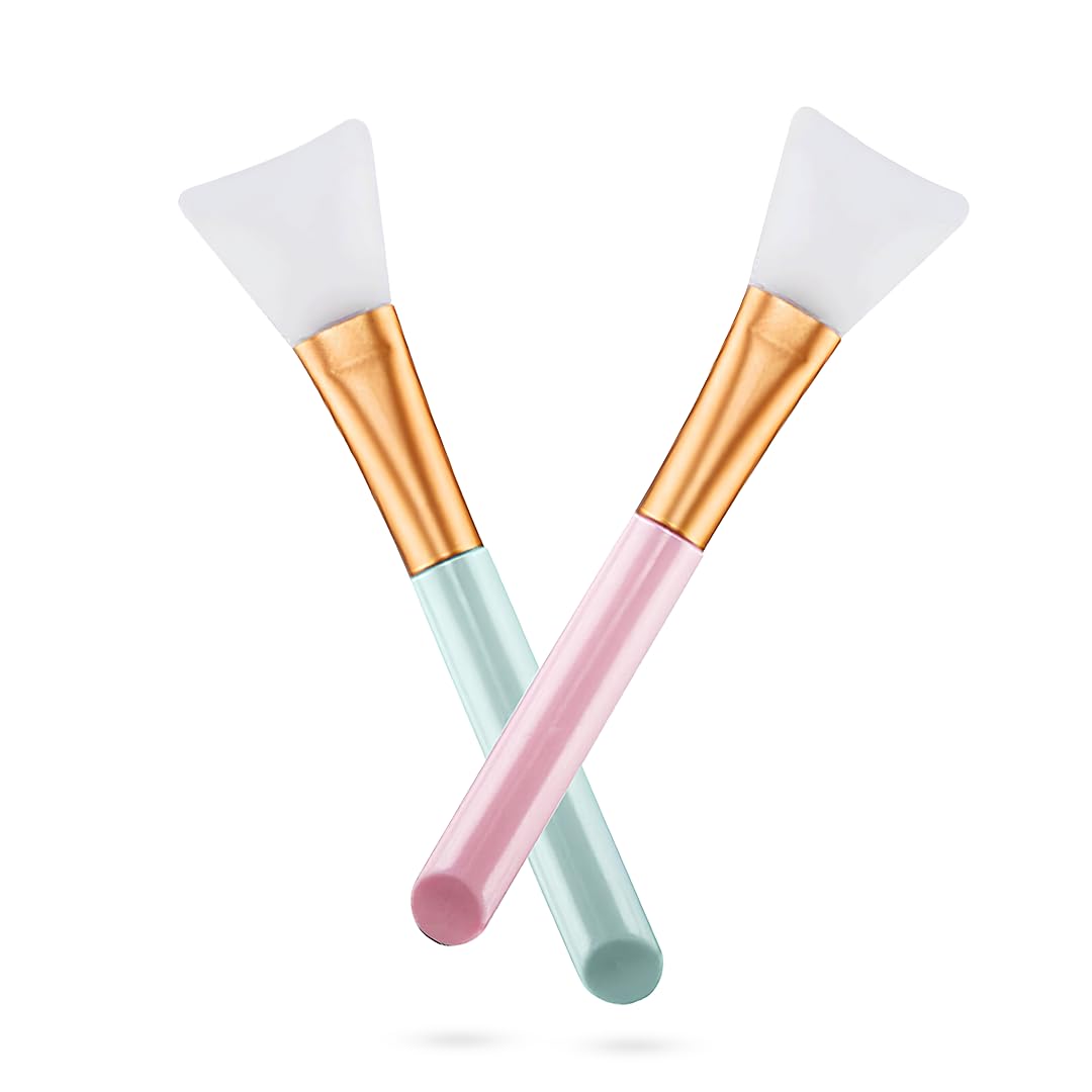 Gleva Soft Silicone Facial Mud Applicator Clay Tools Face Mask Brushes, Hairless Moisturizers Applicator Tools, Face Mask Beauty Tools for Sleeping Mask for Girls & Women's (Pack of 2)-image-23