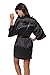TheBund Women's Pure Colour Short Kimono Robes for Wedding Party