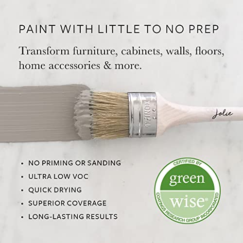 Jolie Paint - Matte Finish Paint For Furniture, Cabinets, Floors, Walls, Home Decor And Accessories - Water-Based, Non-Toxic (32Oz - Quart, Linen [Grey Brown]) #TOP1