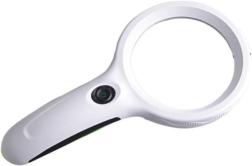 Magnifier Handheld Magnifying Glass LED with Light HD 10 Times Reading Reading Newspaper Child Observation Mobile Phone Repair Magnifier Portable Repair Magnifying