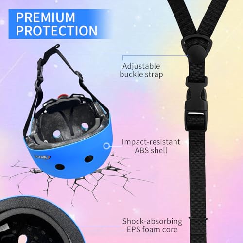 Nattork Kids Helmet Protective Gear, Removable Liner for Multi-Sports Skateboard, Skates, Bike, Scooter Age 4-12 Kids Youth Adults - Image 2