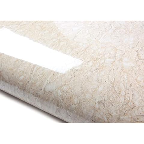 ROSEROSA Peel and Stick PVC Faux Marble Self-Adhesive Wallpaper Covering Counter Top Shelf Liner Svevo (NI957 : 2.00 Feet X 6.56 Feet) Cover