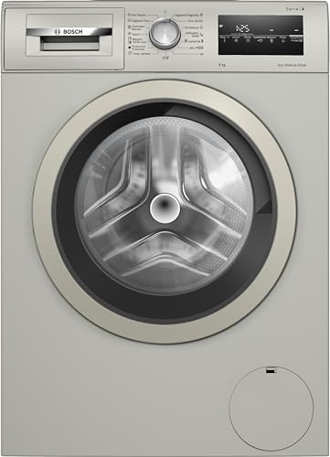 Bosch - Lavadora Libre Instalación, 8 kg, Serie 4, Motor EcoSilence, Pausa+ Carga, Acero, WAN2428XES
