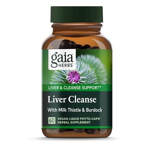 Gaia Herbs Liver Cleanse - Liver Health Support Herbal Supplement with Milk Thistle, Burdock, Turmeric Curcumin, Dandelion, and More - 60 Vegan Liquid Phyto-Caps (30 Servings) Cover