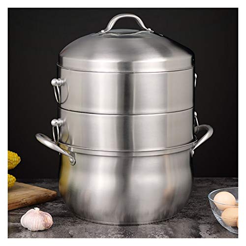 Marmite à soupe à vapeur 3 couches 30 cm en acier renforcé - 2