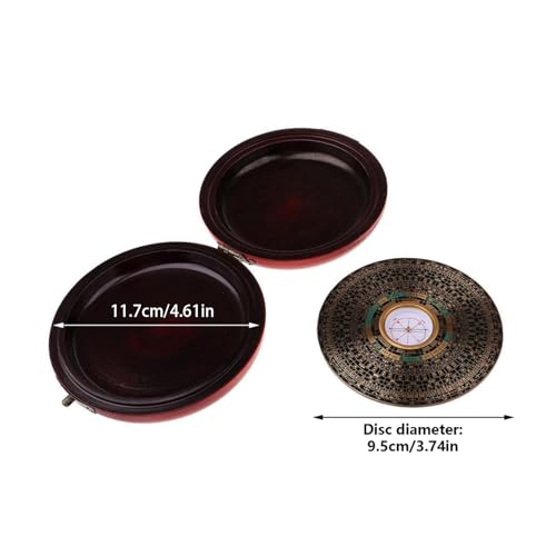 Brújula geomántica ligera con esfera dorada 9.5 cm miniatura 3