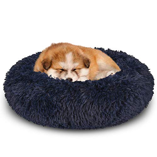 AIPERRO Pet Bed for Small Dogs and Cats Donut Cuddler Fur Round Dog