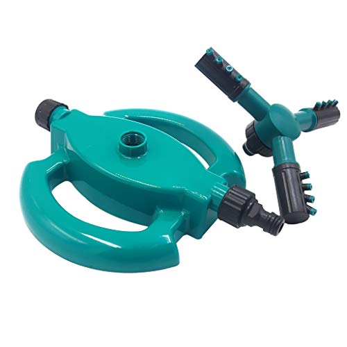 Urbling Lawn Sprinkler with 3 Adjustable Rotating Arms 12 Nozzles, Grass Sprinkler